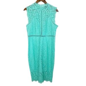 NWOT Bardot Lace Sheath Cocktail Dress Mint Green Sz 8 / medium